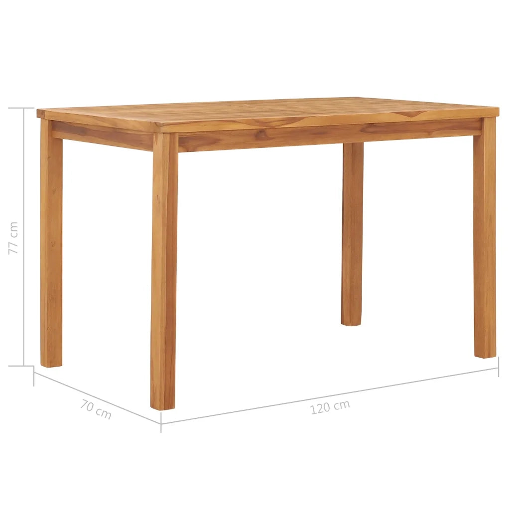 Tavolo da Pranzo per Giardino | Tavolino da esterno 120x70x77 cm in Massello di Teak