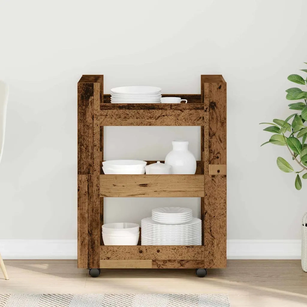 Carrello da Cucina Legno di quercia 60 x 45 x 80 cm 862117