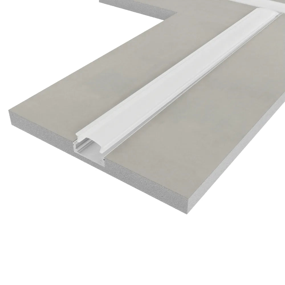 Cartongesso con profilo in alluminio integrato "T"