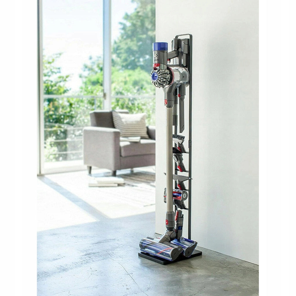 Supporto per Aspirapolvere compatibile con Dyson V6–V15, DC30–DC74 – Struttura in Metallo, 4 Ganci per Accessori