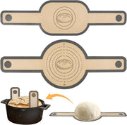 Piatto di silicone per teglia da pane 2 pezzi - piatto di silicone riciclabile con maniglie lunghe - sottopiatto per teglie da impasto