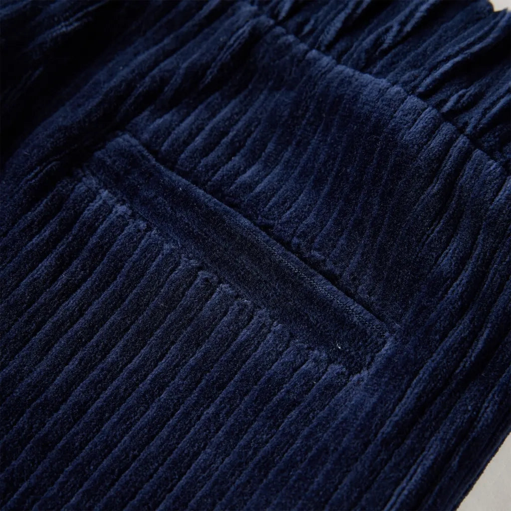 Pantaloni da Bambino in Velluto a Coste Blu Marino 92 14079