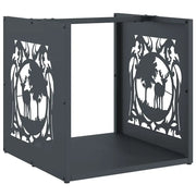 Rastrelliera per Legna da Ardere Antracite 40x40x40 cm CFW8630447