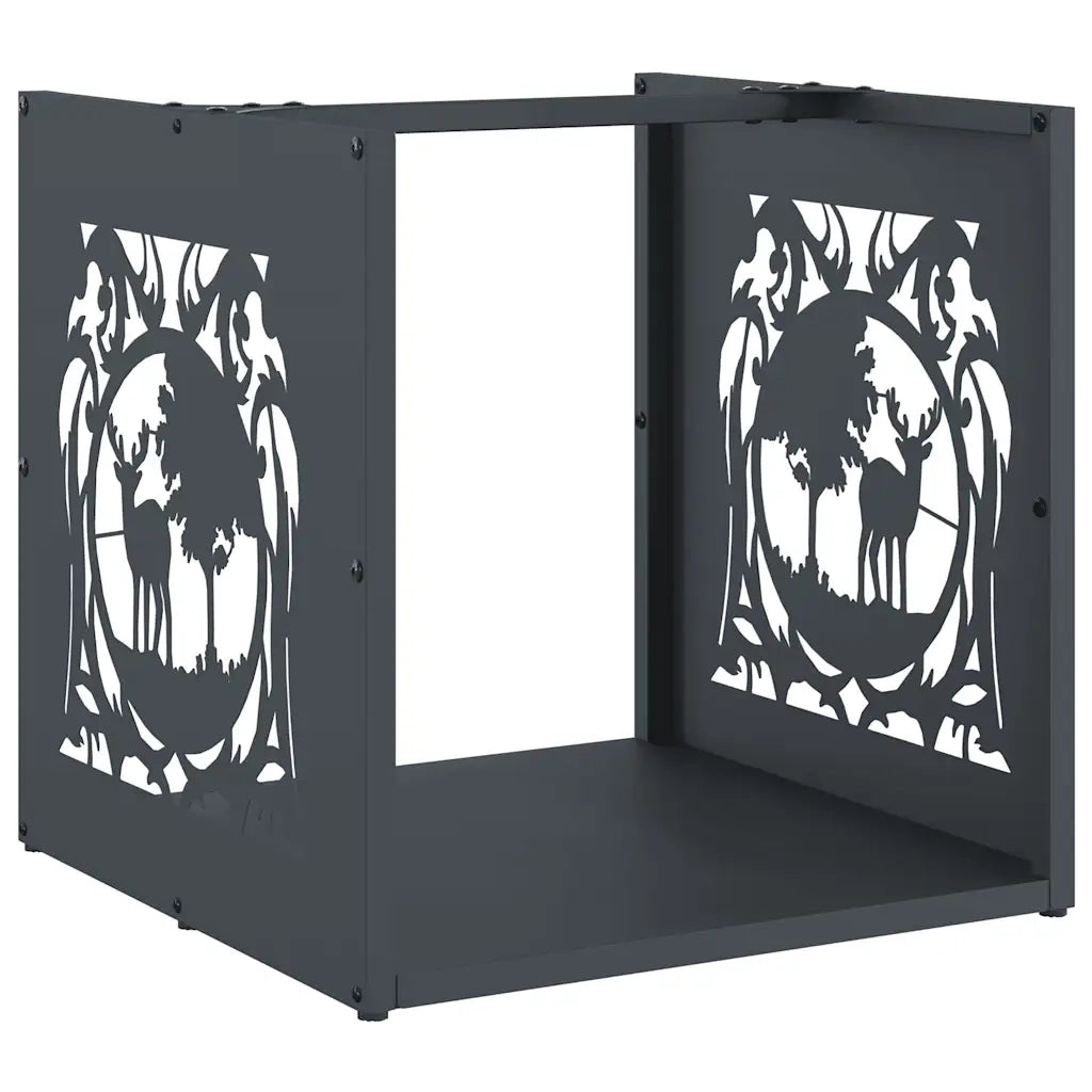 Rastrelliera per Legna da Ardere Antracite 40x40x40 cm CFW8630447