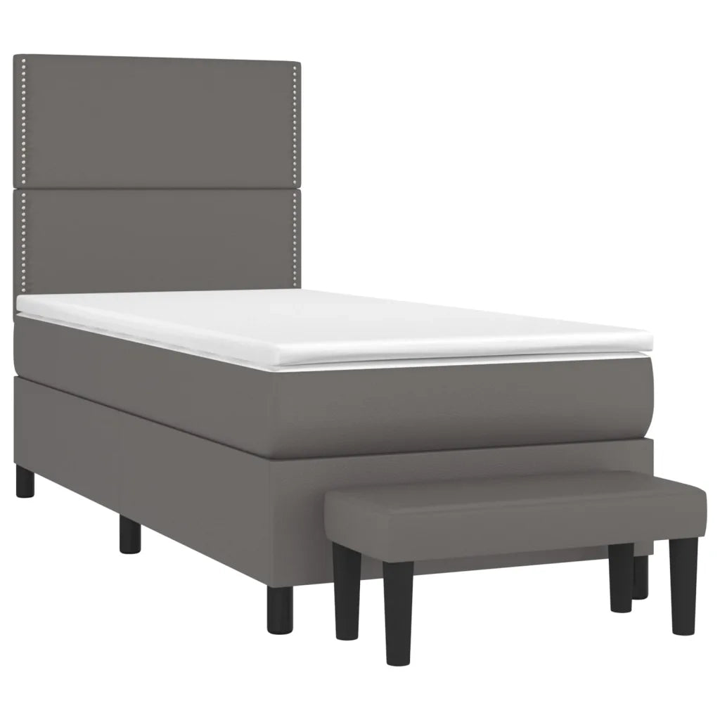 Giroletto a Molle con Materasso Grigio 100x200 cm in Similpellecod mxl 75245