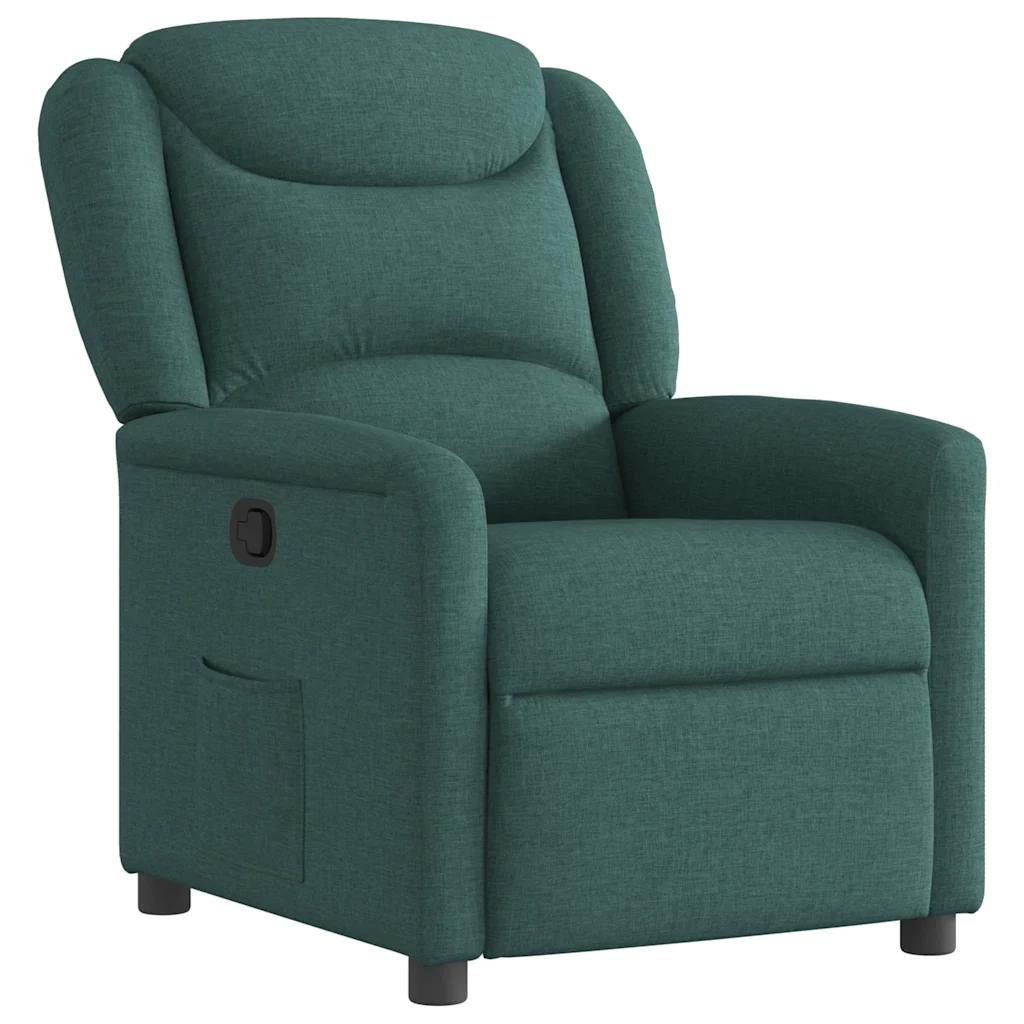 Divano Sedia-Poltrona Reclinabile in Tessuto Verde Scuro 403783