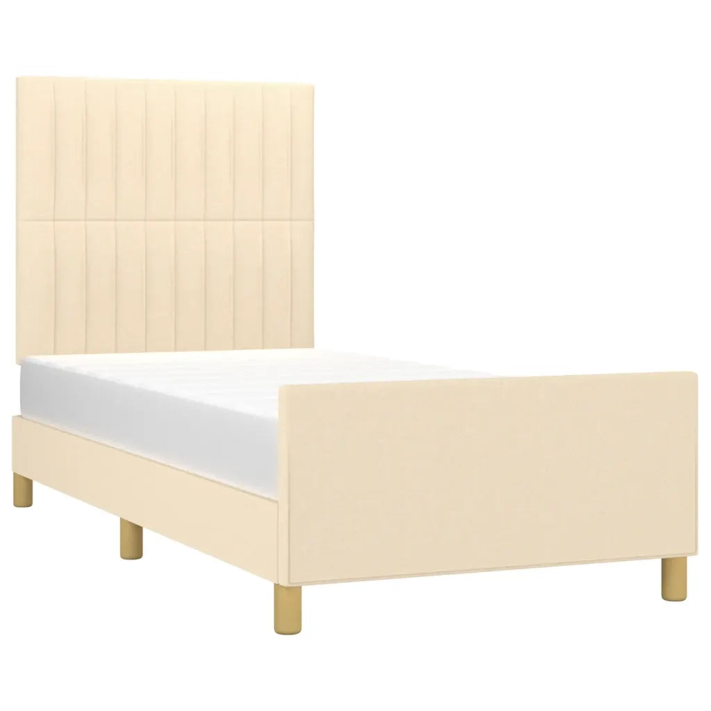 Giroletto senza Materasso Crema 90x200 cm in Tessuto