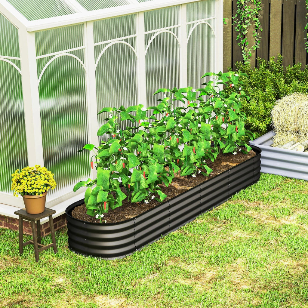 Giardino Quadro Modulabile per Orto e Fiori ¨C Minimal ¨C 240x62x30 Grigio Scuro