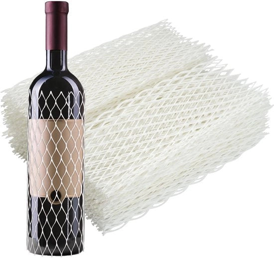 Protezioni per bottiglie di vino - 30 pezzi - Protezione a rete - Reutilizzabile - Sostenibile - Riduce la frizione - Protezioni per bottiglie di vino