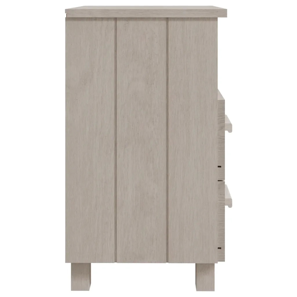 Comodini HAMAR 2 pz-Tavolino da notte Bianchi 40x35x62 cm in Legno di Pino