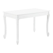 Tavolo da pranzo rettangolare dal design elegante per 4 persone MDF plastica 116 x 66 x 76 cm bianco 03_0006265