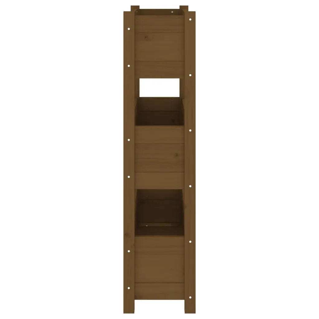 Fioriera Marrone Ambra 77x25x104,5 cm in Legno Massello di Pino