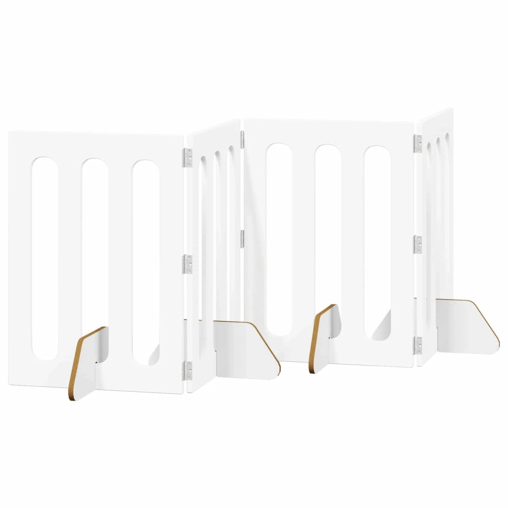 Recinto pieghevole per animali 4 pcs Bianco 201 x 38 x 70 cm