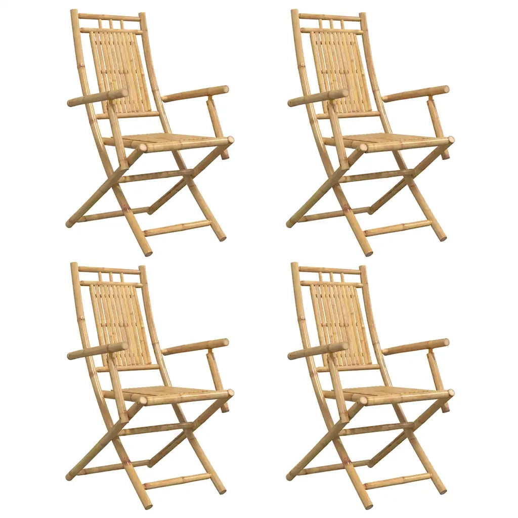 Sedie da Giardino Pieghevoli 4 pz 53x66x99 cm in BambÃ¹