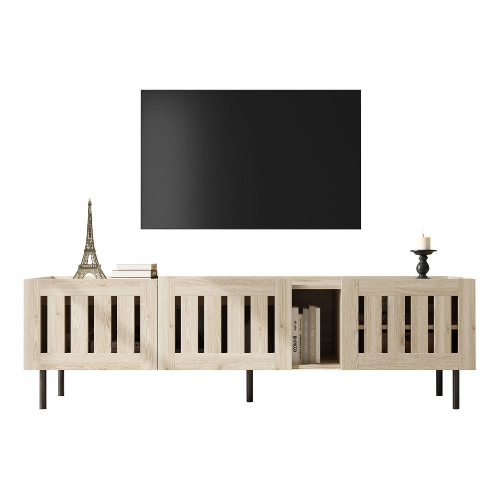 Mobile TV Lowboard ¨C MINIMAL ¨C Legno MDF, Design Traforato, 160x40x47 cm
