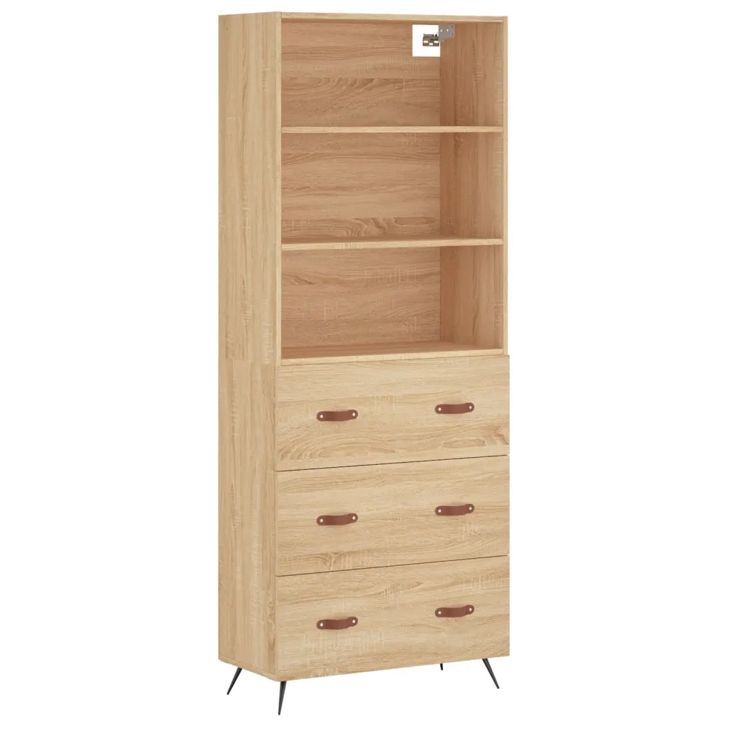 Credenza Rovere Sonoma 69,5x34x180 cm in Legno Multistrato 3189352