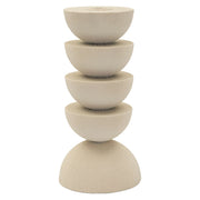 Faratite, Portacandela Sfumatura Colore Struttura Crema, Bianco Crema