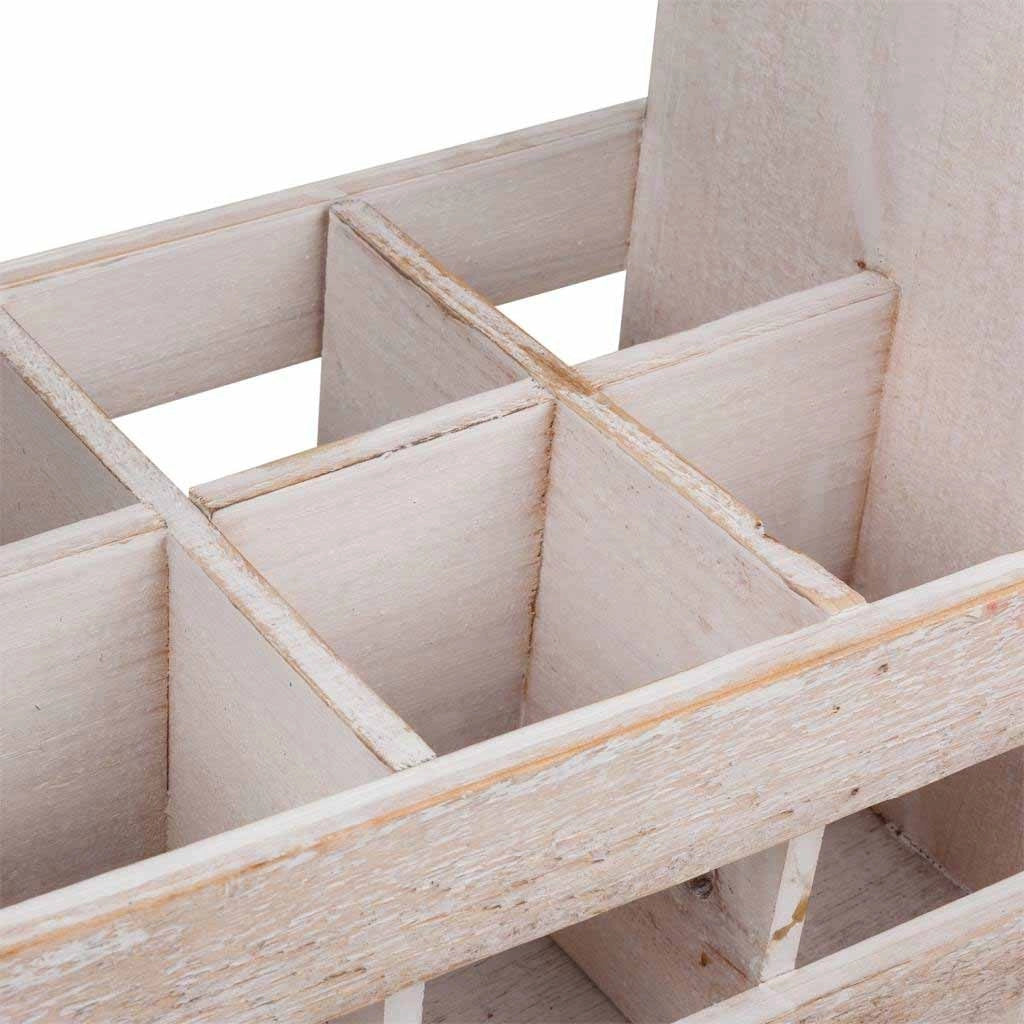 Portabottiglie in legno marrone 37x19x33h
