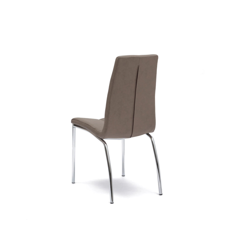 Viva - Sedia in ecopelle marrone 4 pz