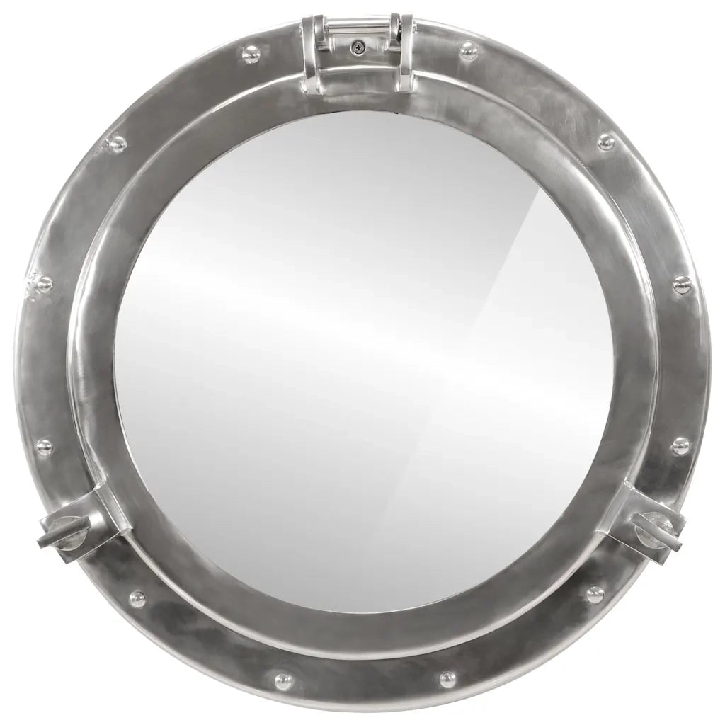 Specchio da Parete Design OblÃ² Ã˜50 cm in Alluminio e Vetro