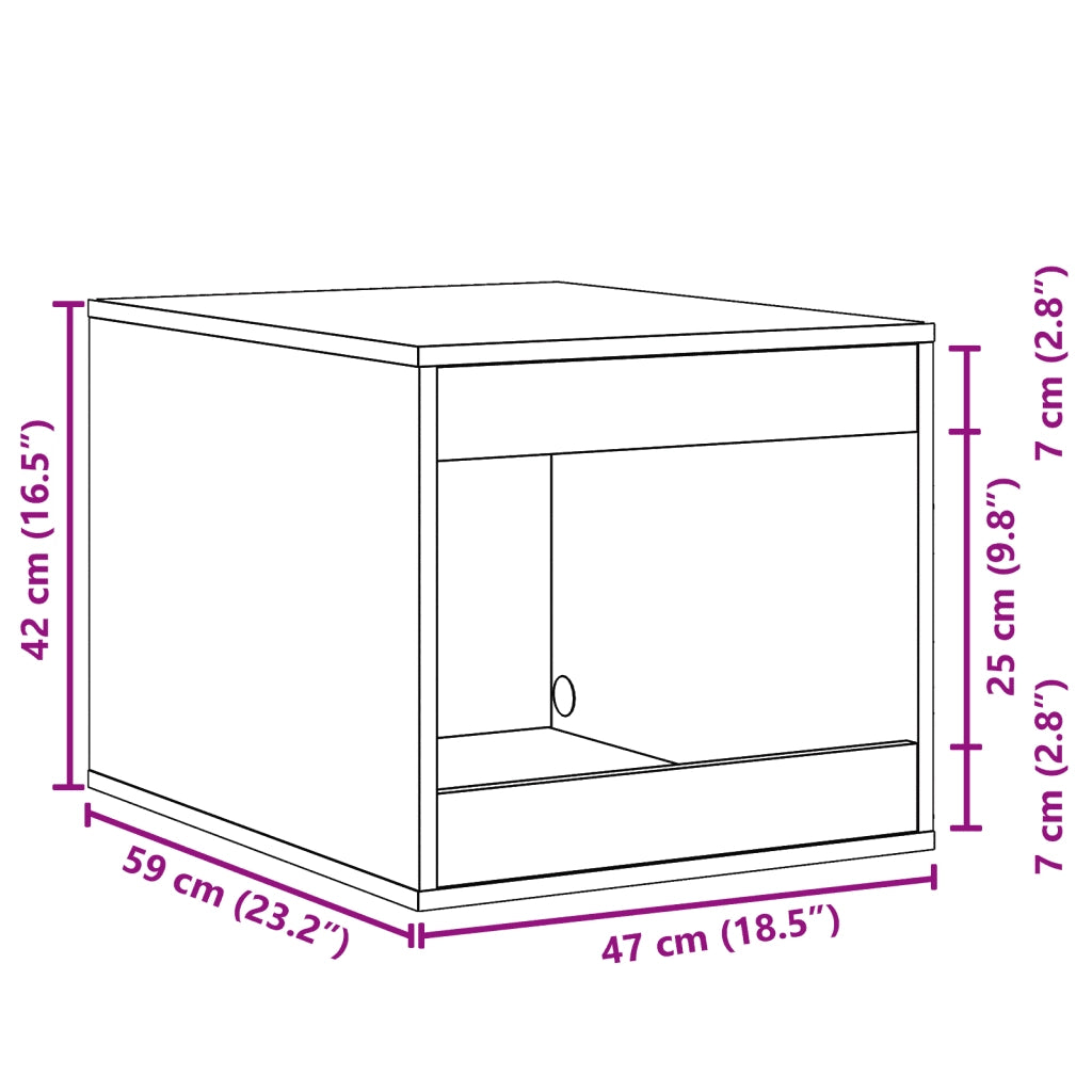 vidaXL Recinto Lettiera Gatti Rovere Sonoma 47x59x42 cm in Truciolato