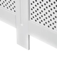 Copritermosifone Moderno a Griglia in MDF per Casa e Ufficio, 111.5x82x19 cm, Bianco