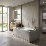 Vasca rettangolare cm 170x70 con idromassaggio e pannello mod. ITACA