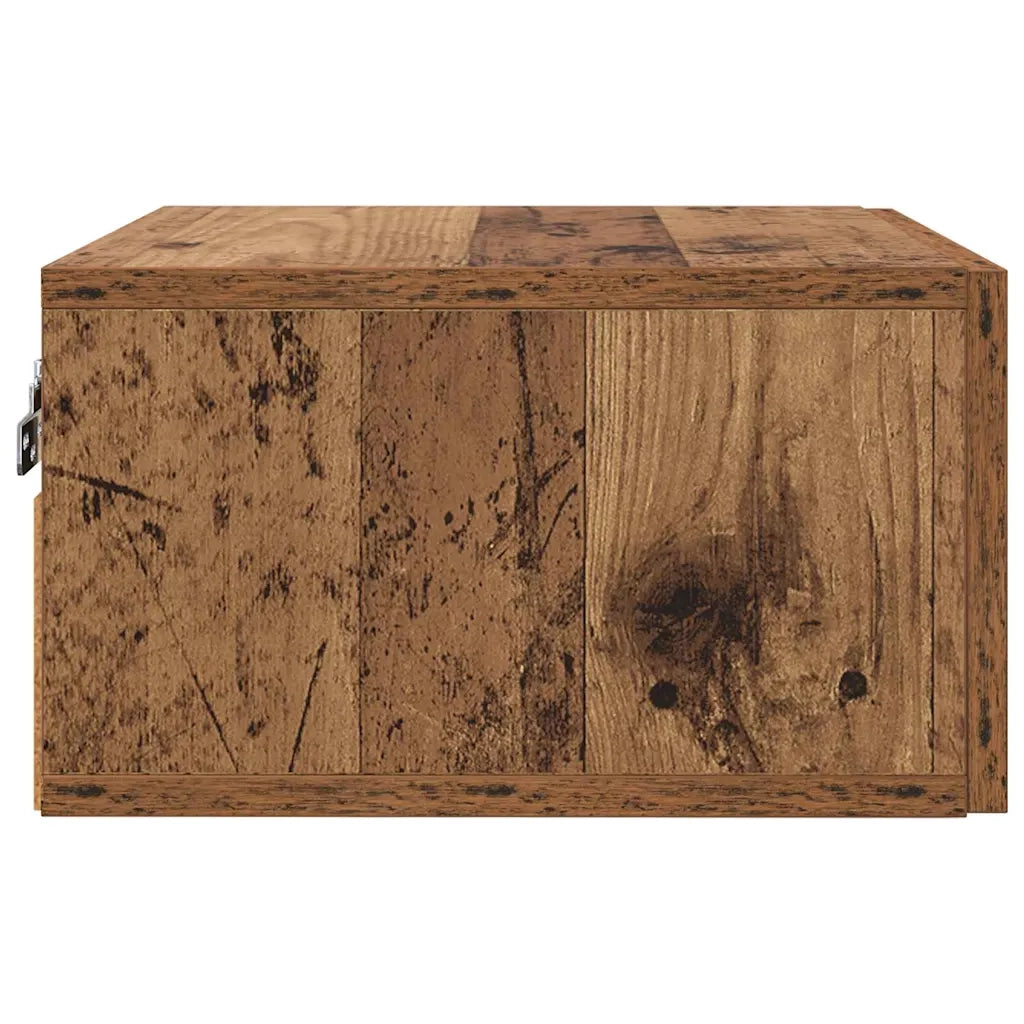 Comodino | Armadio da Notte | Mobiletto da notte con cassetto Legno vecchio 35 x 35 x 20 cm