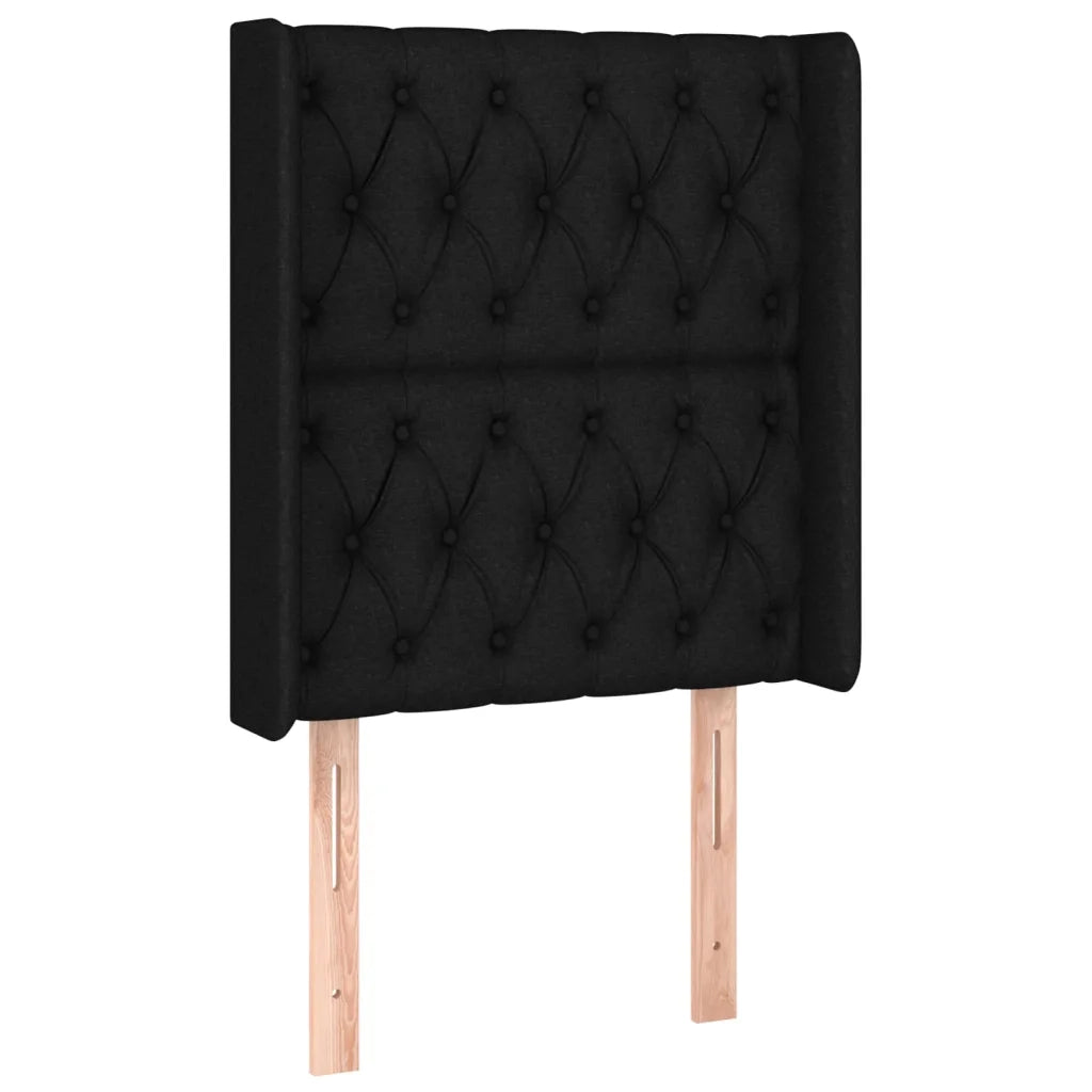 Letto a Molle con Materasso e LED Nero 80x200 cm in Tessuto cod mxl 61331