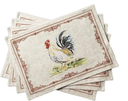 Set di tovaglie in cotone 100%, con 4 piatti per tavola da pranzo, cucina, matrimonio, uso quotidiano, cene, primavera/estate (33 cm x 48 cm)