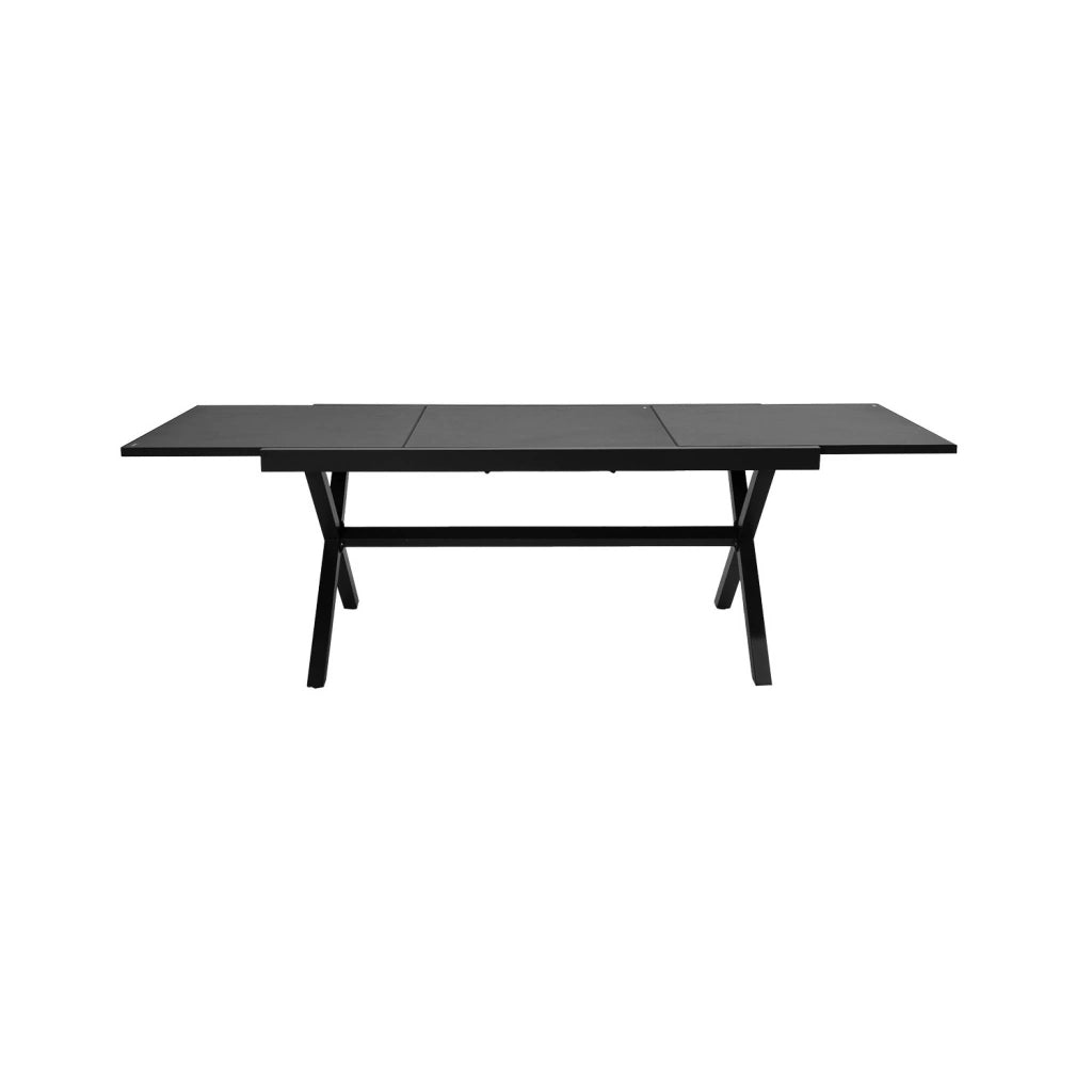 Set tavolo da giardino estensibile in alluminio con 8 sedie, antracite