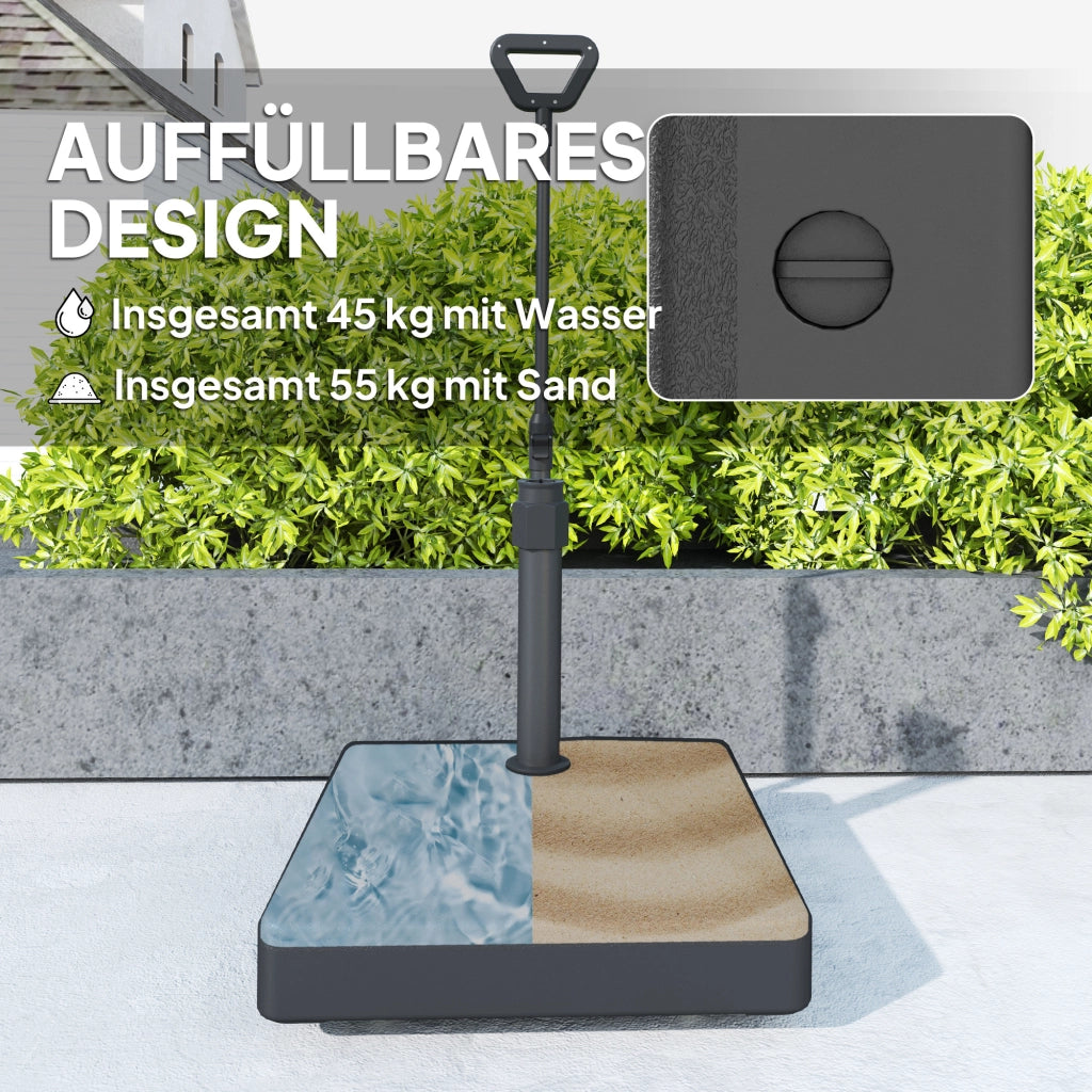 Base per ombrellone con ruote regolabili ¨C Zephmum ¨C Nero
