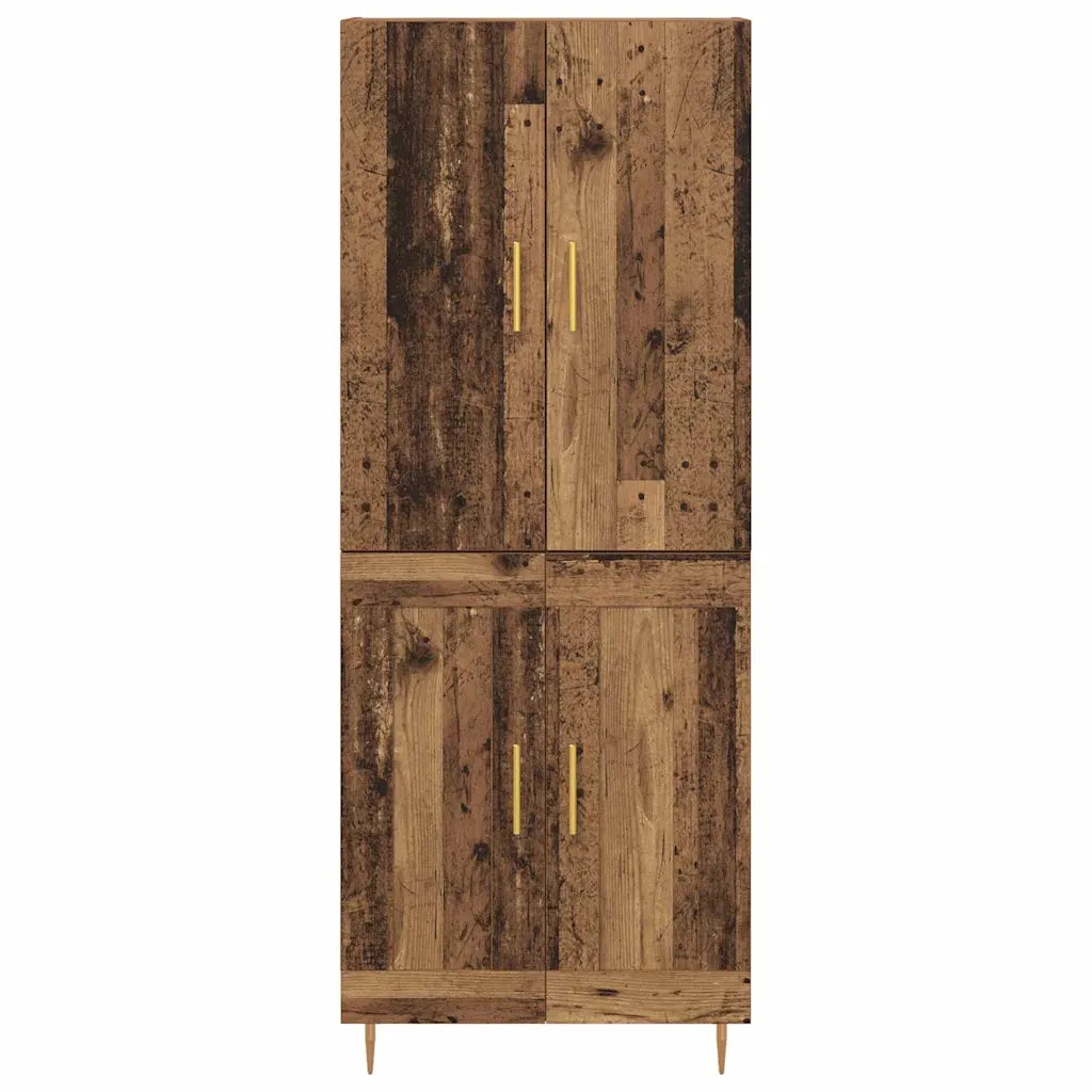 Credenza | Madia | Buffet da pranzo | Armadio da pranzo Legno vecchio 69,5 x 34 x 180 cm Legno multistrato