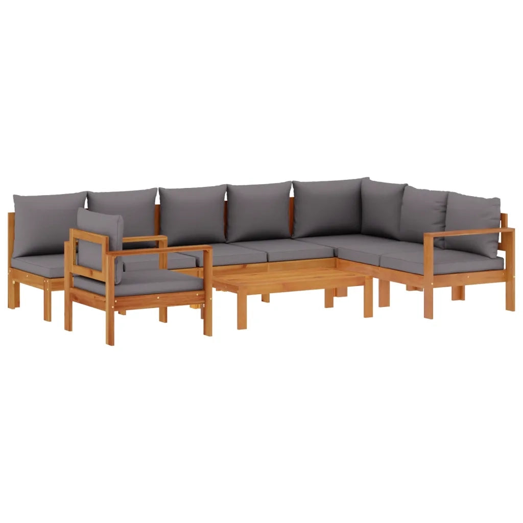 Set Divano da Giardino 6 pz con Cuscini in Massello di Acacia 3214873