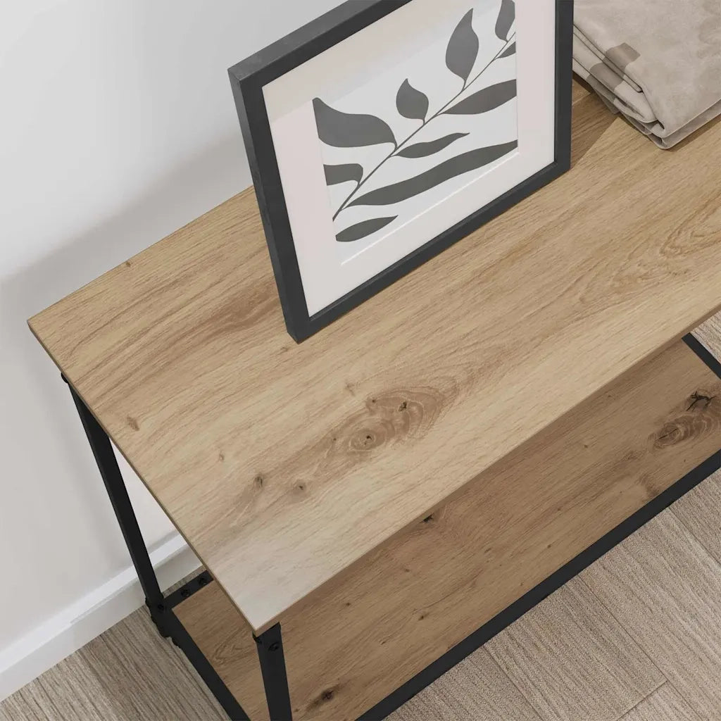 Tavolo consolle rovere artigianale 75 x 30.5 x 75 cm