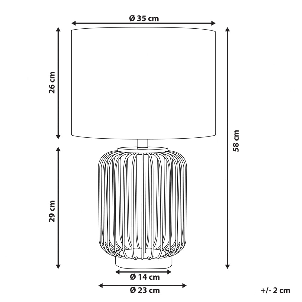 Lampada da tavolo in metallo dorato con base a gabbia camera da letto comodino soggiorno camera da letto