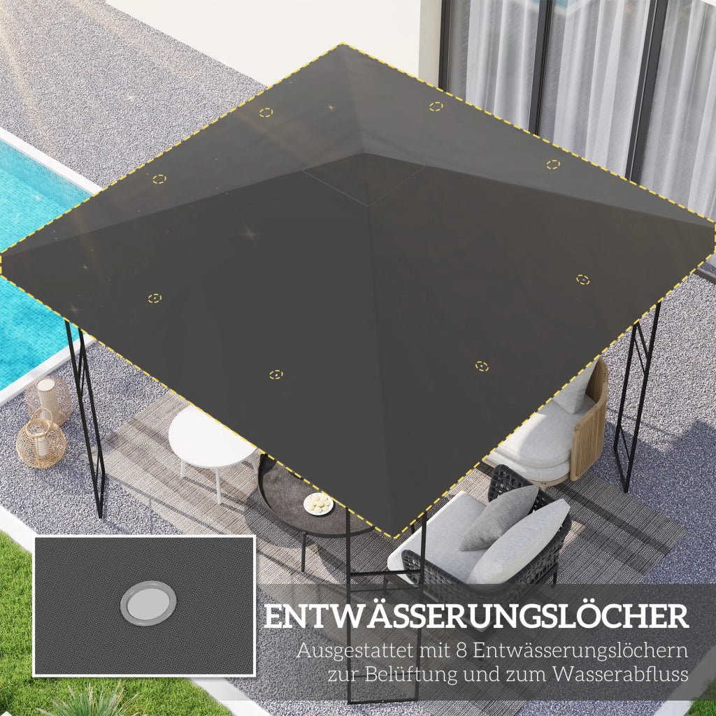 Copertura per gazebo 3x3 m ¨C Minimal ¨C Grigio, Oxford, UPF30+