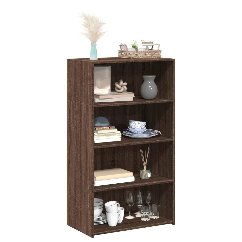 Credenza-Buffet-Armadio da cucina Rovere Marrone 70x41x124 cm in Legno Multistrato