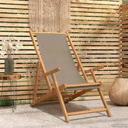 Sedia da spiaggia Tortora Legno di teak solido 42032665