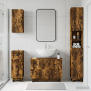 Set di Mobili da Bagno da 4 Pezzi EDE Rovere Fumo 3417905