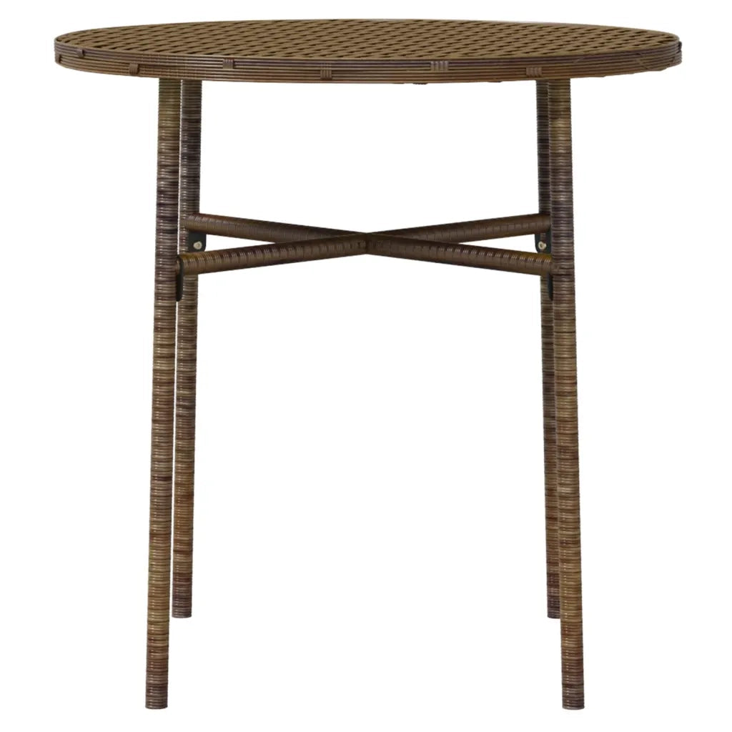 Set Mobili da Pranzo per Giardino 3 pz in Polyrattan Marrone cod mxl 35472