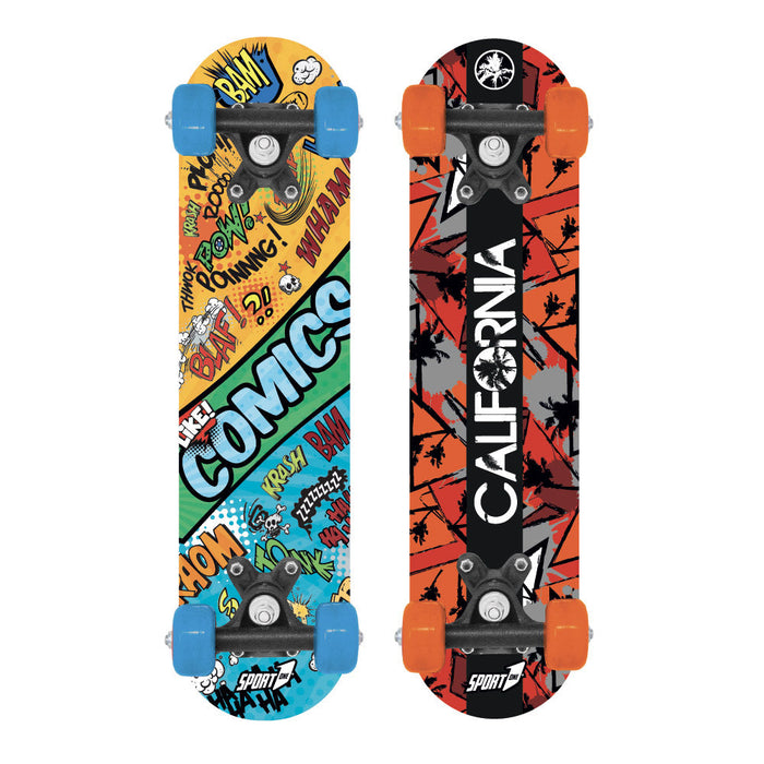 Skateboard con Tavola 60 cm in Legno Concava Cool Multicolore