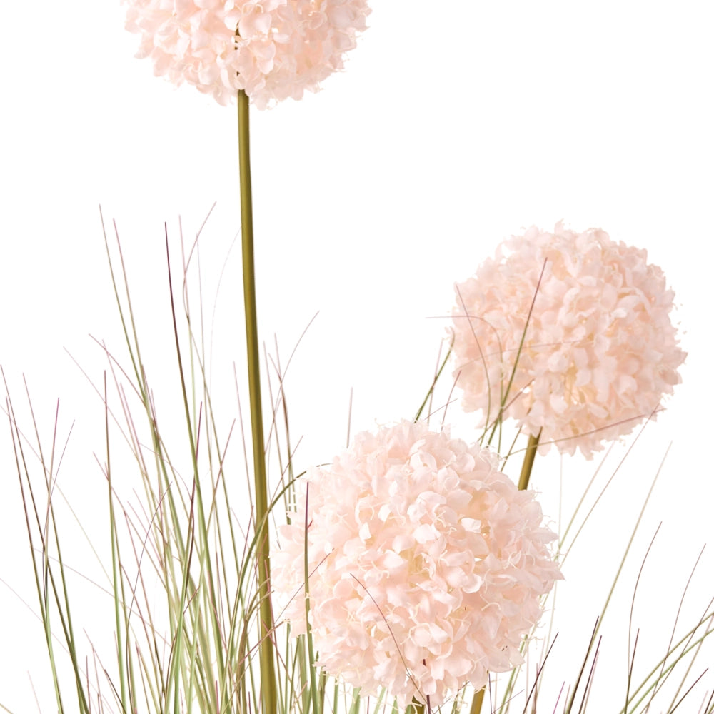 Pianta artificiale in vaso Erba verde Fiore di canna rosa Rosa di Guelder e vaso di plastica nero 120 cm Accessorio decorativo per la casa