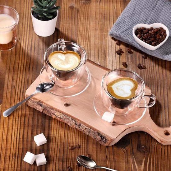 Set di bicchieri in vetro da caffè premium di alta qualità – set di bicchieri in vetro da caffè di lusso da 2 pezzi 

(Nota: ho mantenuto la specifica del numero di pezzi, come richiesto)