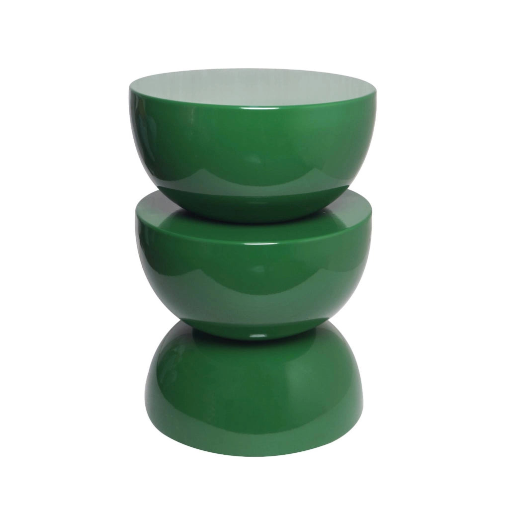 Tavolino in metallo effetto glassy, 46,5cm, verde scuro