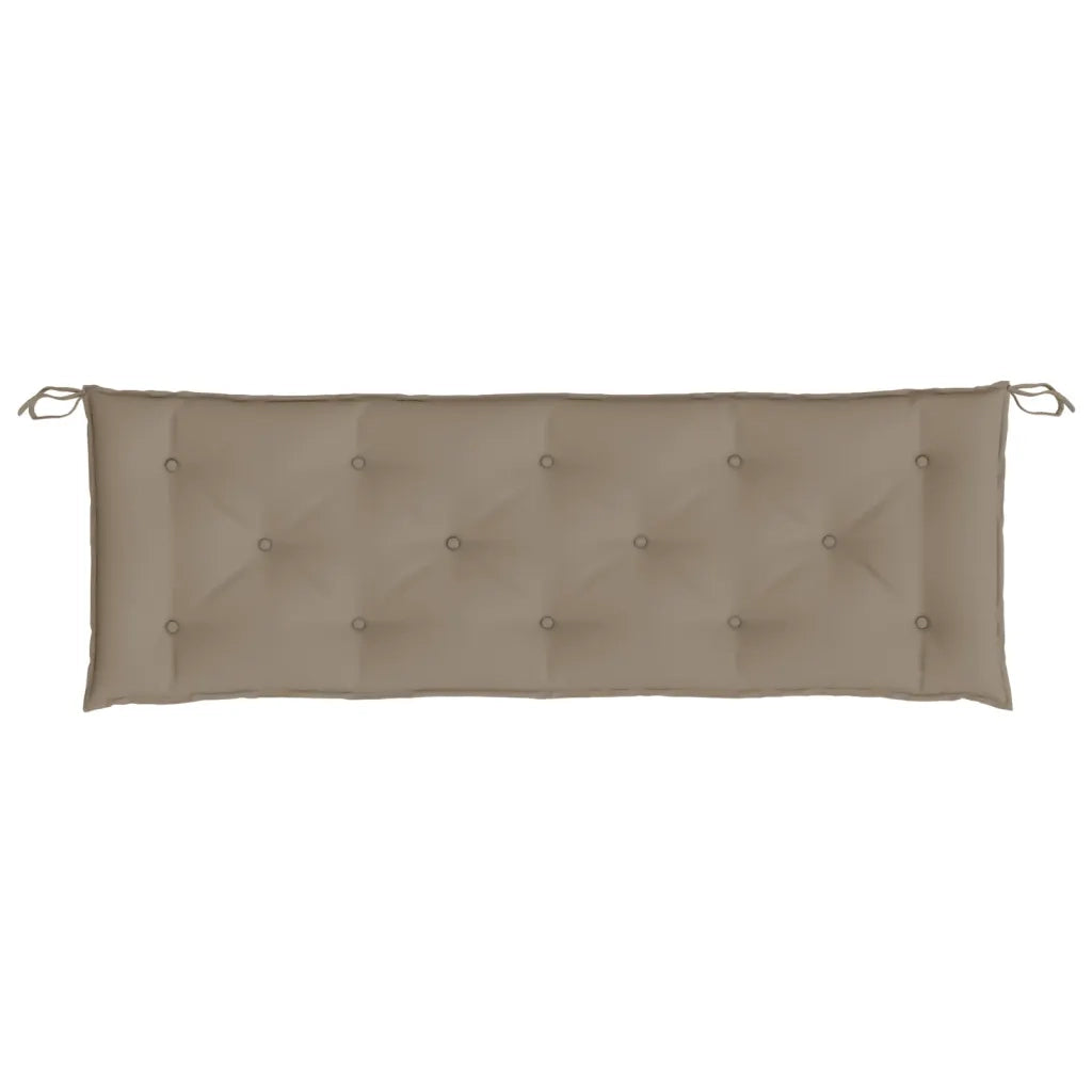 Cuscini Panca da Giardino 2 pz-Set di 2 Cuscini per panchina da esterno Tortora 150x50x7cm Tessuto Oxford