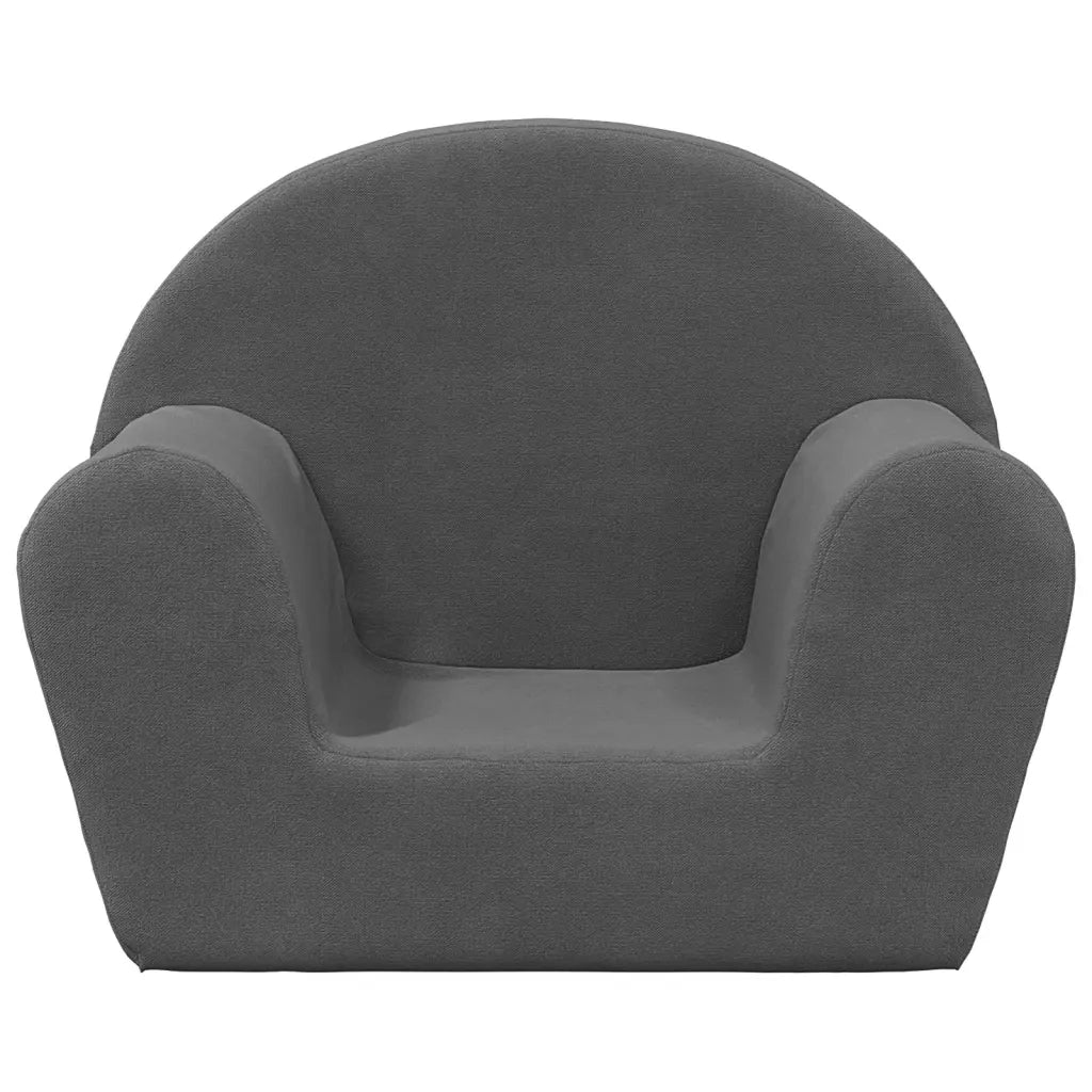 Divano per Bambini-Sofa-Divanetto Antracite in Morbido Peluche 376466