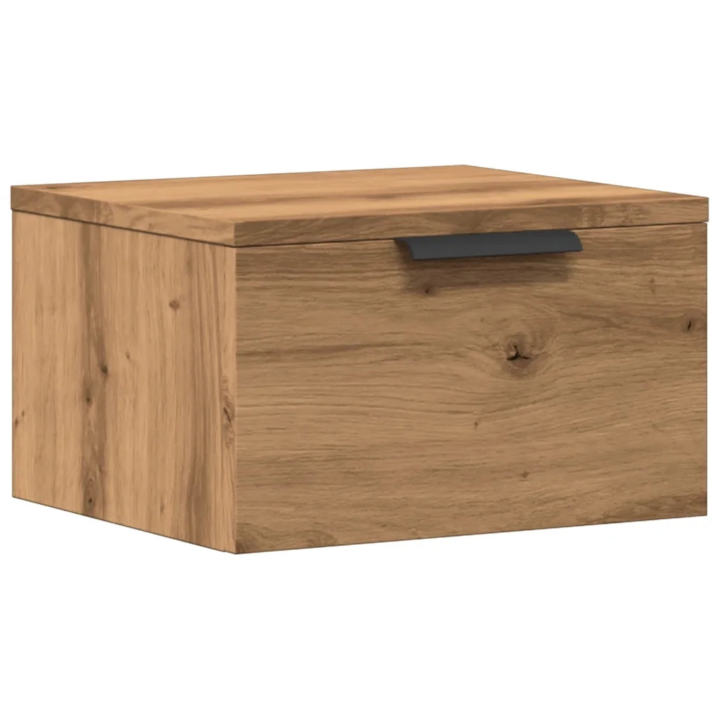 Comodino a Muro Rovere Artigianale 34x30x20 cm 856981