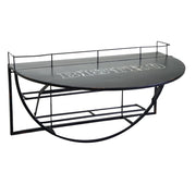 Tavolino metallo da muro con mensola nero cm 70x47h40