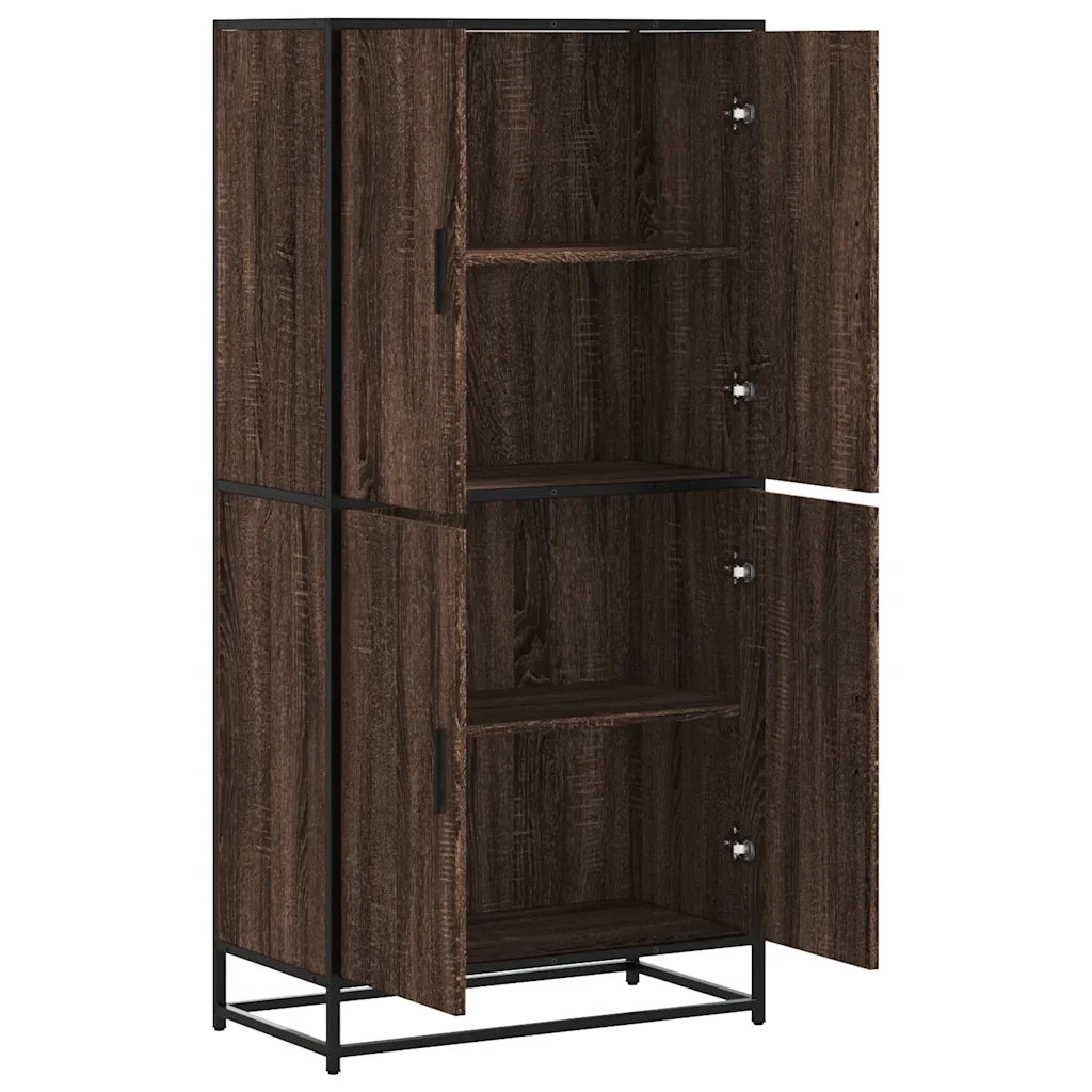 Credenza Rovere Marrone 68x35x139 cm in Truciolato